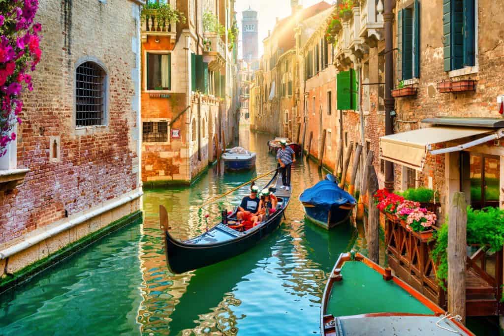 Venice canals boats