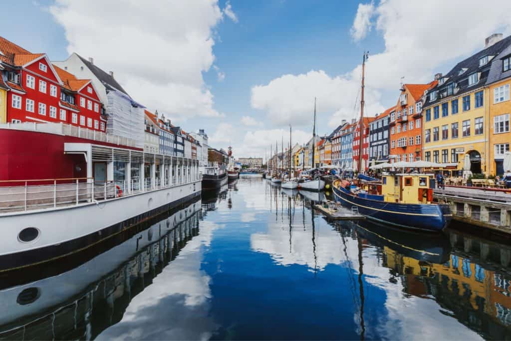 Colorful houses and boats